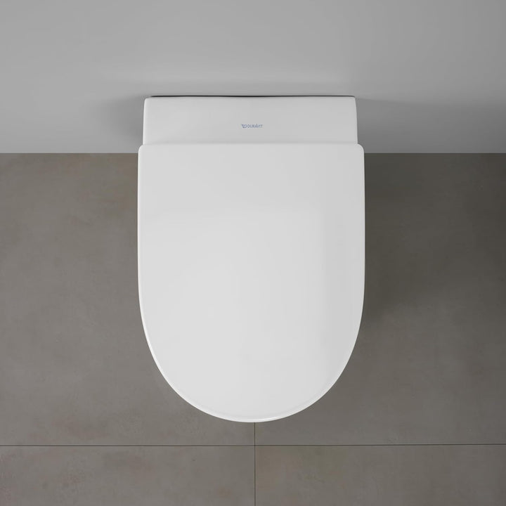 Duravit WC-Sitz Univavo, WC-Sitz D-shaped, Klobrille mit doppelter Absenkautomatik, Toilettendeckel