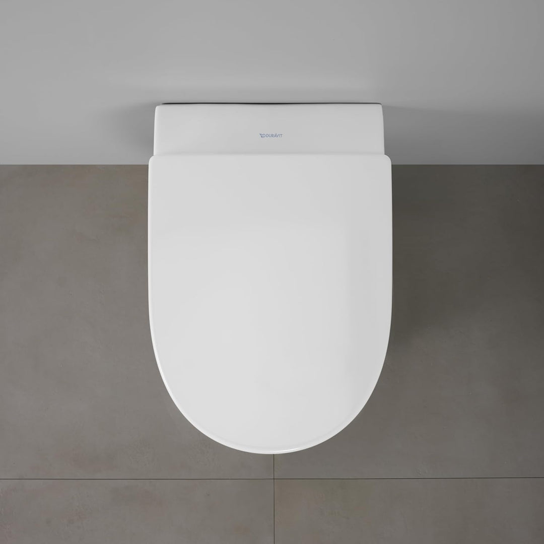 Duravit WC-Sitz Univavo, WC-Sitz D-shaped, Klobrille mit doppelter Absenkautomatik, Toilettendeckel