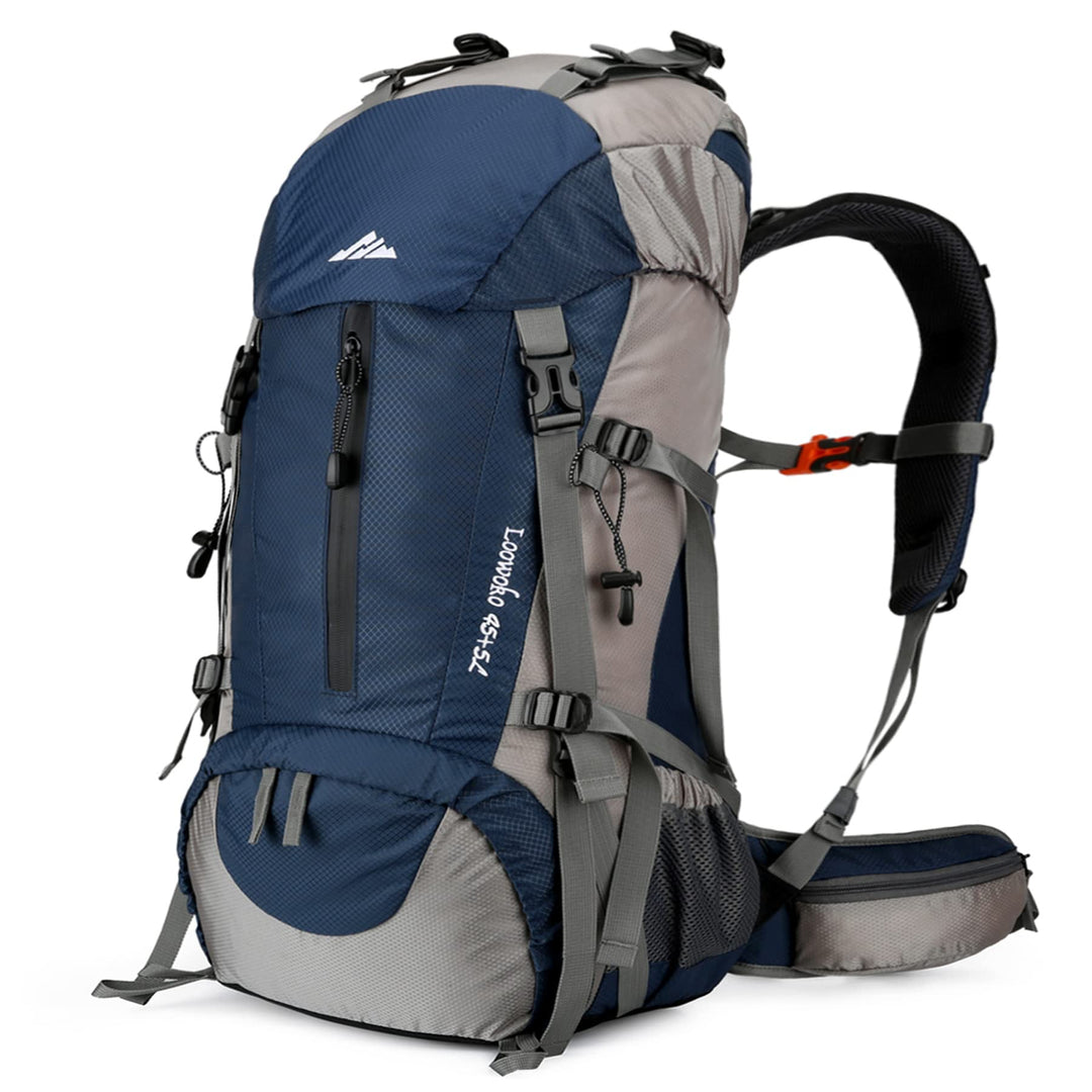 Loowoko Wanderrucksack 50L mit Regenschutz, Camping Rucksack Trekking Tasche für Outdoor, Männer & F