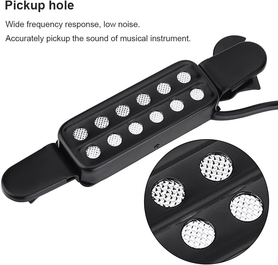 Gitarren Tonabnehmer Akustikgitarre Pickup 12 Schallloch Magnetic Classic Transducer Westerngitarre
