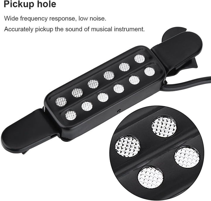 Gitarren Tonabnehmer Akustikgitarre Pickup 12 Schallloch Magnetic Classic Transducer Westerngitarre