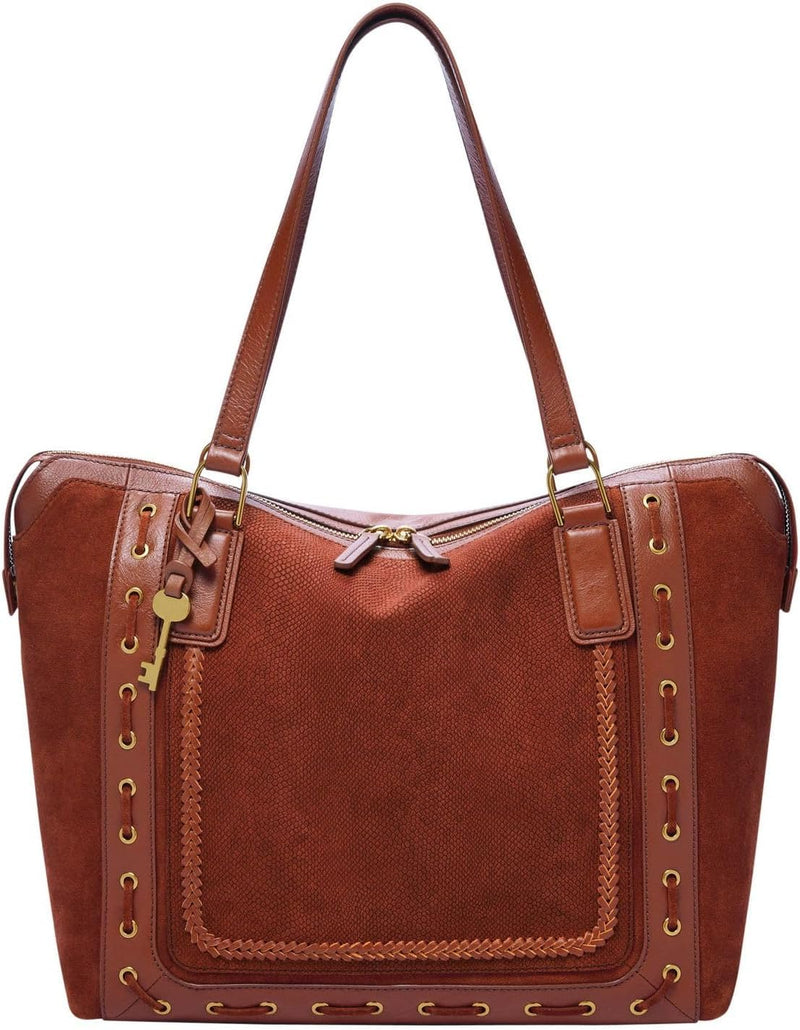 Fossil Jacqueline Tote Burnt Henna