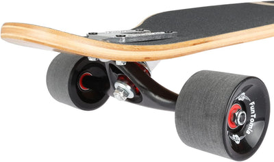 FunTomia Longboard mit 3 Flex Stufen Drop Through Cruiser Komplettboard Mach1 Speed Kugellager T-Too