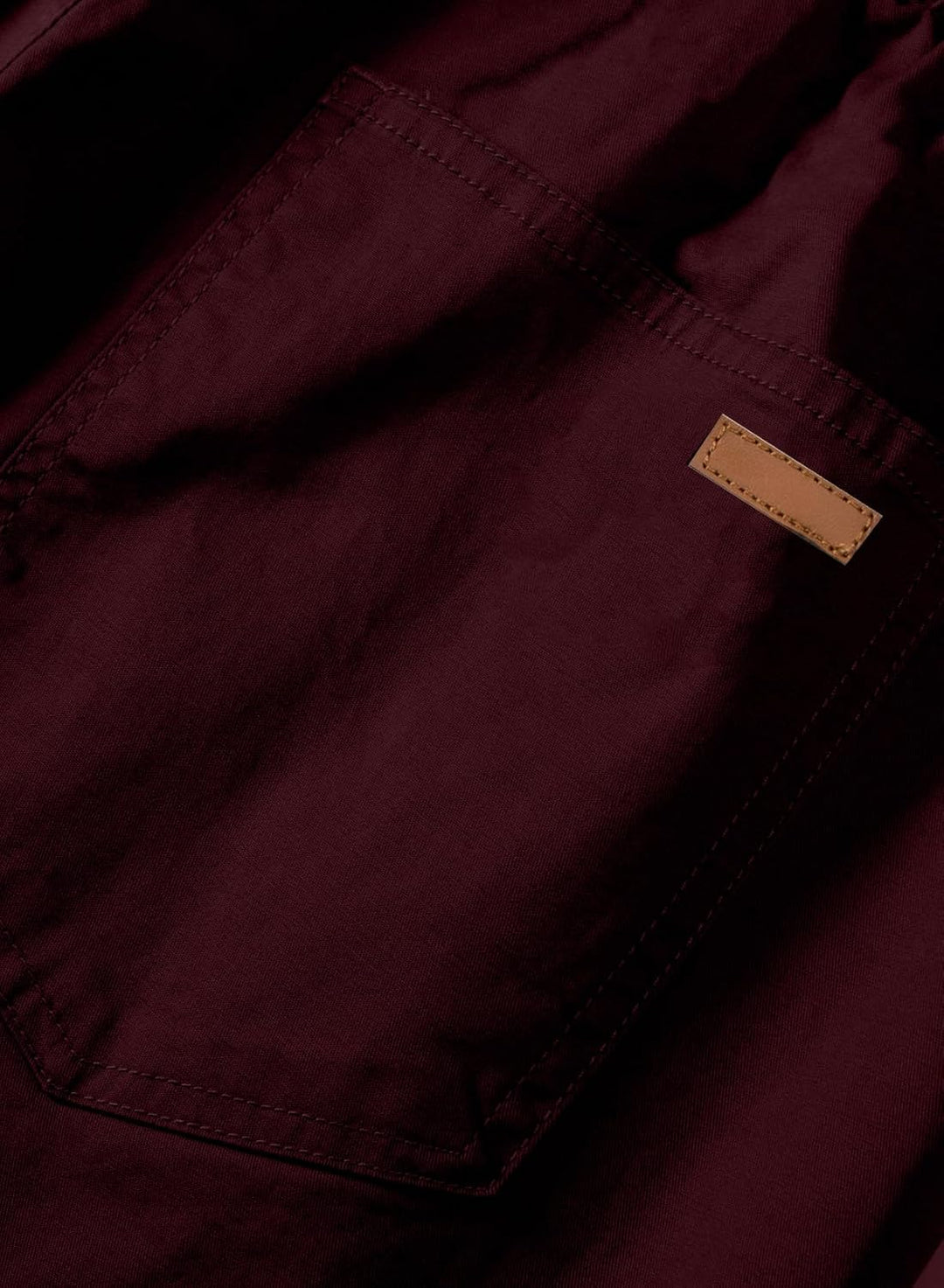 JMIERR Kurze Hosen Herren Baumwolle Cargo Shorts Herren Sommer Freizeithose mit Taschen M Burgundy,