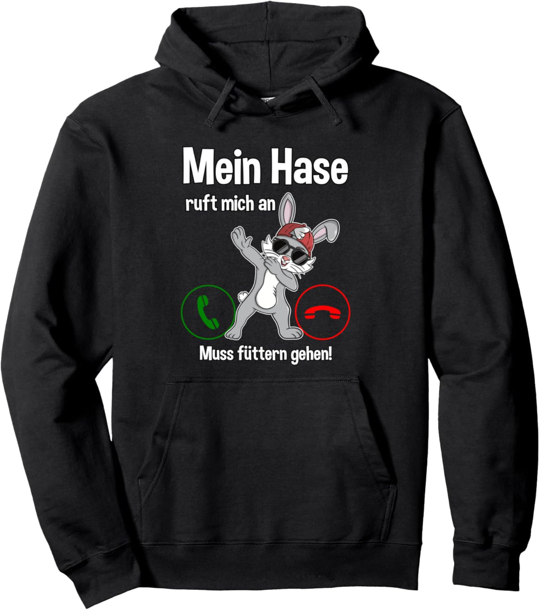 Dabbing Hasen - Lustiger Hase ruft an! Spruch Kaninchen Pullover Hoodie
