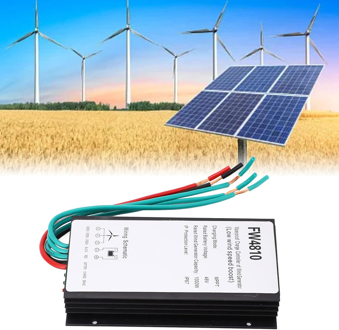 BuyWeek Windturbinen Laderegler, 1000W 48V MPPT Windgenerator Controller IP67 Wasserdicht Windkrafta