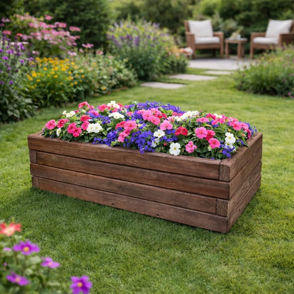 FKL DESIGN Home Deco NEU Pflanzkasten aus Holz TOP Pflanzkübel Garten Terrasse fertig montiert D2 Pa