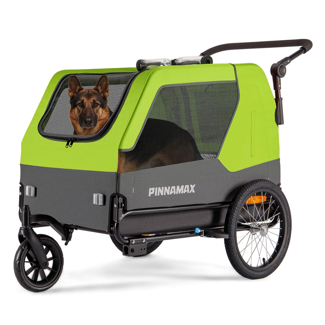 Hundeanhänger für Fahrräder – 2-in-1 Haustierbuggy, belastbar bis zu 45 kg – Fahrradanhänger für Hun