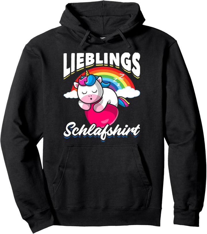 Lieblings Schlafshirt Magisches Tier Schlafmütze Einhorn Pullover Hoodie