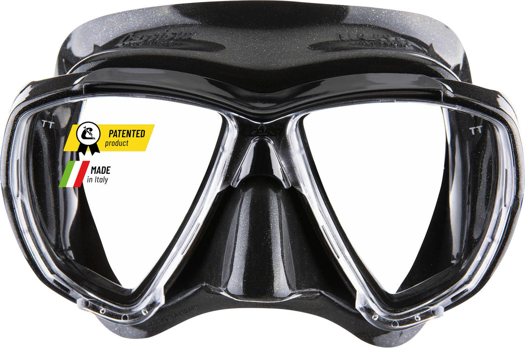 Cressi Tauchmaske Big Eyes Crystal Schwarz/Schwarz, Schwarz/Schwarz