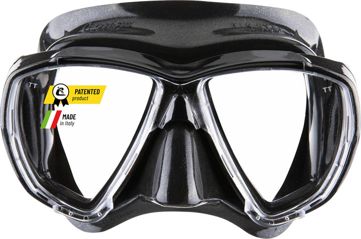 Cressi Tauchmaske Big Eyes Crystal Schwarz/Schwarz, Schwarz/Schwarz