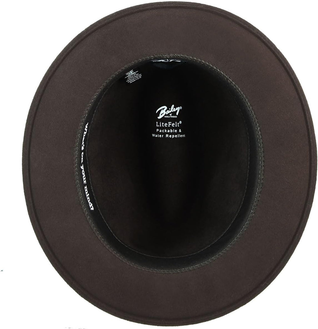 Bailey 1922 Acker Fedora Litefelt Hut Wollhut Wollfilzhut Regenhut Outdoorhut (L (58-59 cm) - braun)
