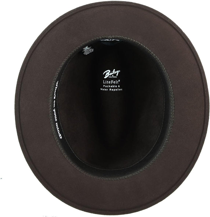 Bailey 1922 Acker Fedora Litefelt Hut Wollhut Wollfilzhut Regenhut Outdoorhut (L (58-59 cm) - braun)