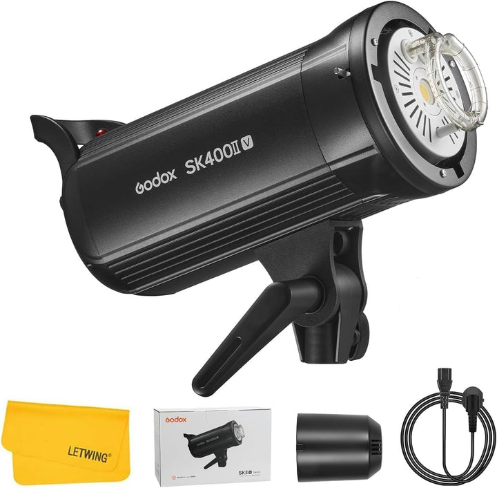 Godox SK400II-V SK400IIV 400W Studio Strobe, 2.4G X-System, 0.1-1.5S Recycle Time, GN65 5700K Monoli