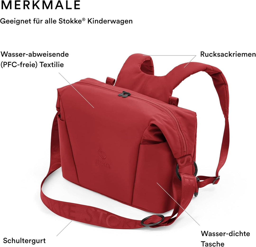 Stokke Xplory X Wickeltasche – Trageoption als Schultertasche oder Rucksack – Inklusive faltbarer Wi