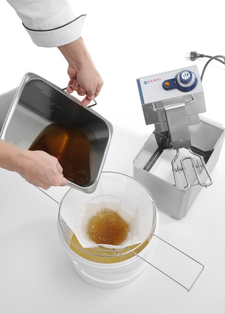 HENDI Fettfilter, zum Filtern von Frittieröl und -fett, 50 Stück, Ölfilter, Kegelfilter, Fritteuse,