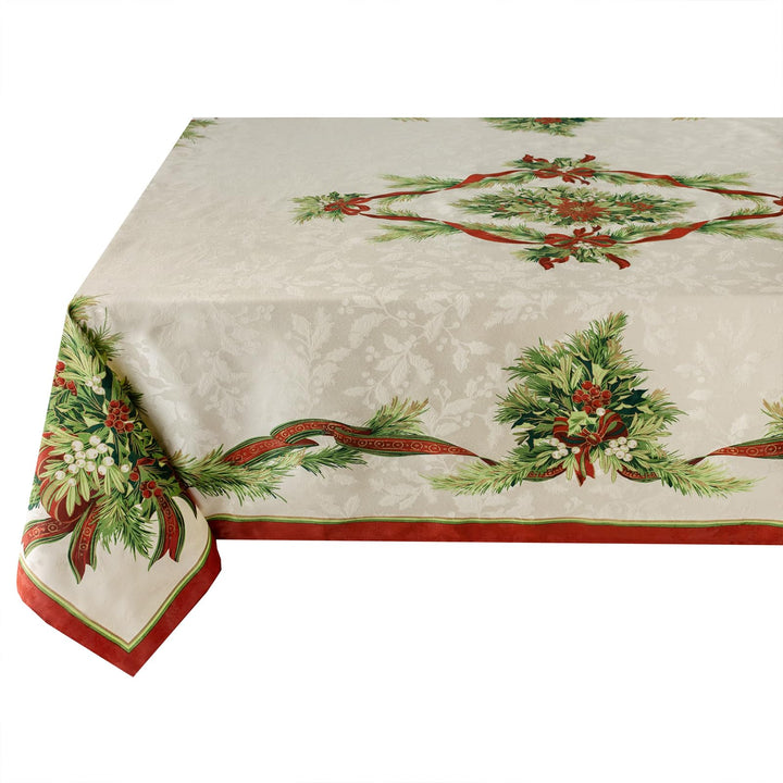 Benson Mills Tischdecke mit Weihnachtsbändern, Bedruckt, für Winter, Urlaub und Weihnachten (152,4 x