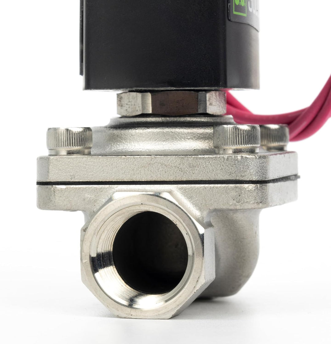 U.S. Solid 1/2" Magnetventil - Edelstahl DC 12V mit Viton-Dichtung, stromlos geschlossen, Bleidraht-
