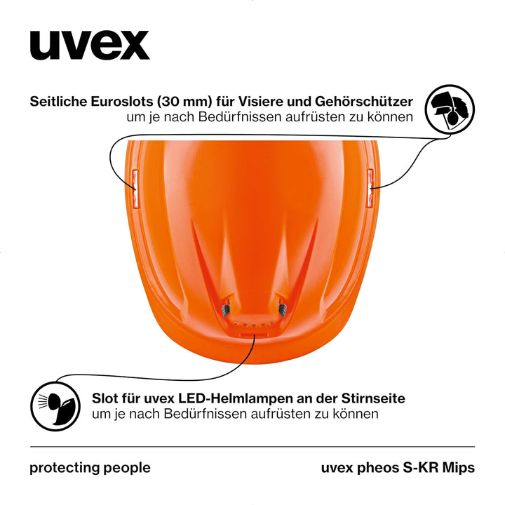 uvex pheos S-KR MIPS Schutzhelm - Industrieschutzhelm - MIPS-Technologie, stufenlose Weitenregulieru