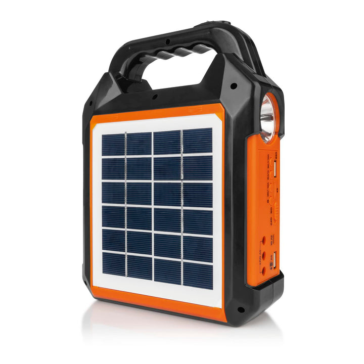 EASYmaxx Solar-Generator Kit 10000mAh | 2 Auflademodi: Solarpanel oder USB | Zum Aufladen von Handy,