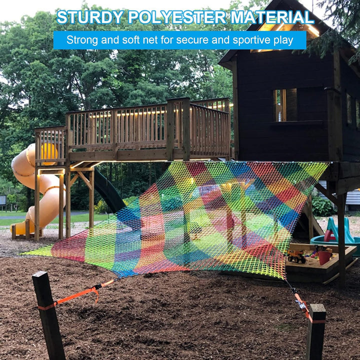 Kletternetz Spielplatz, Doppeltschichten Kinder Sicherheitsnetz Klettergerüst Netz Kinder Garten, 3