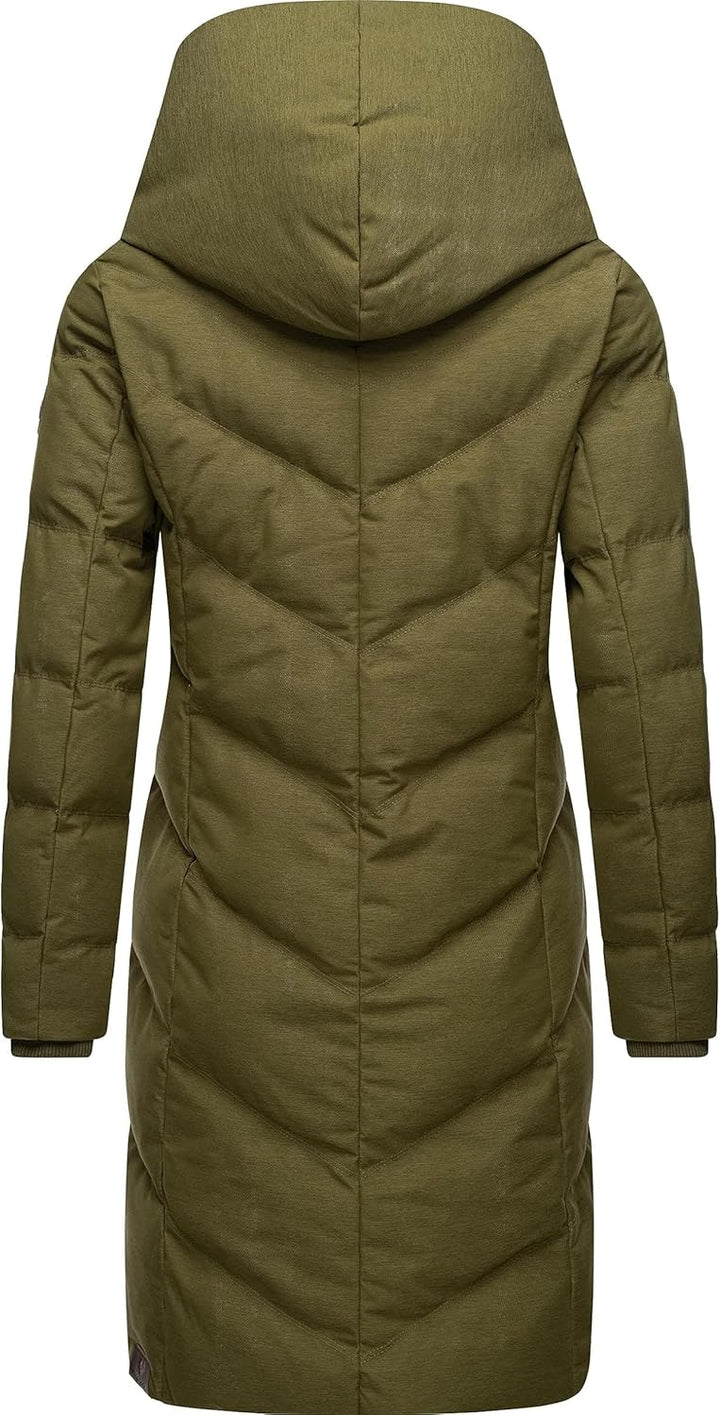 Ragwear Damen Warmer Wintermantel Steppmantel wasserdicht mit Kapuze Natalka Melange Intl XS-6XL XL