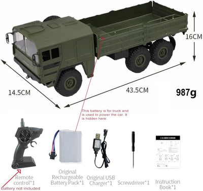 OnundOn RC LKW Ferngesteuert 1:16 Fernbedienung Auto Modell Militär Spielzeug RC Army Truck 2,4G 6WD