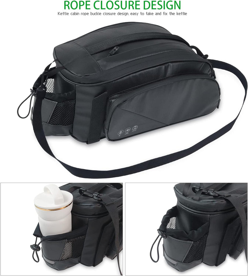HOMPER Fahrradtaschen für Gepäckträger Wasserdict Fahrradtaschen Reflektierend Gepäckträgertasche Mu