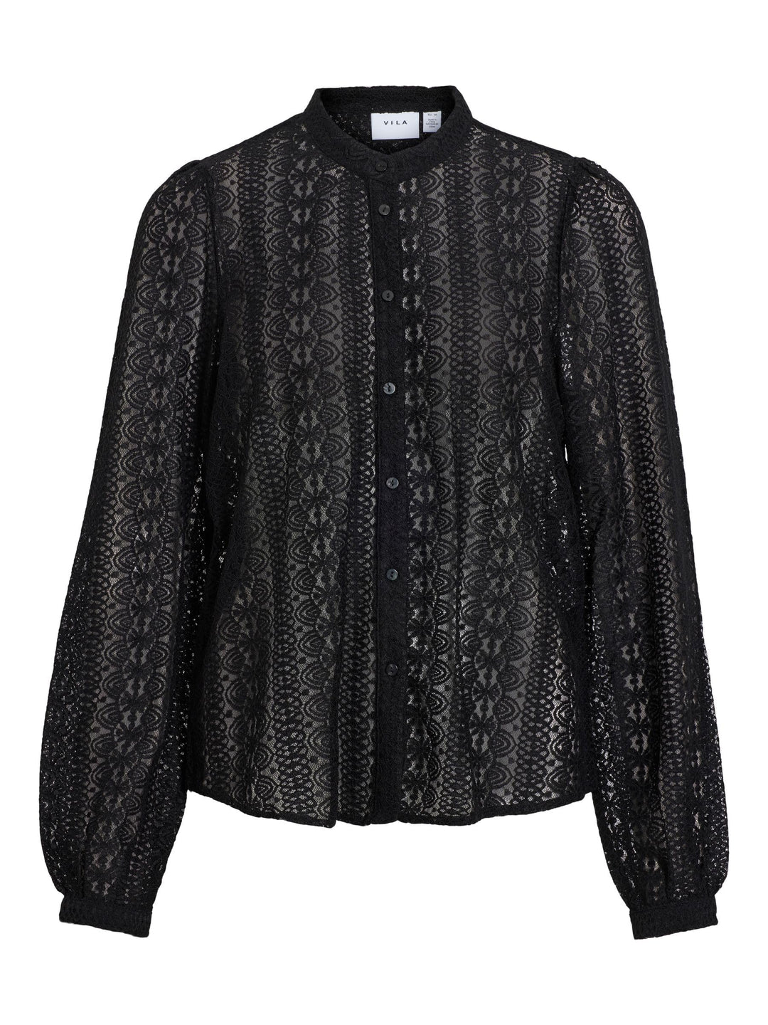 Vila Female Hemd VICHIKKA Spitzen XS Schwarz, XS Schwarz
