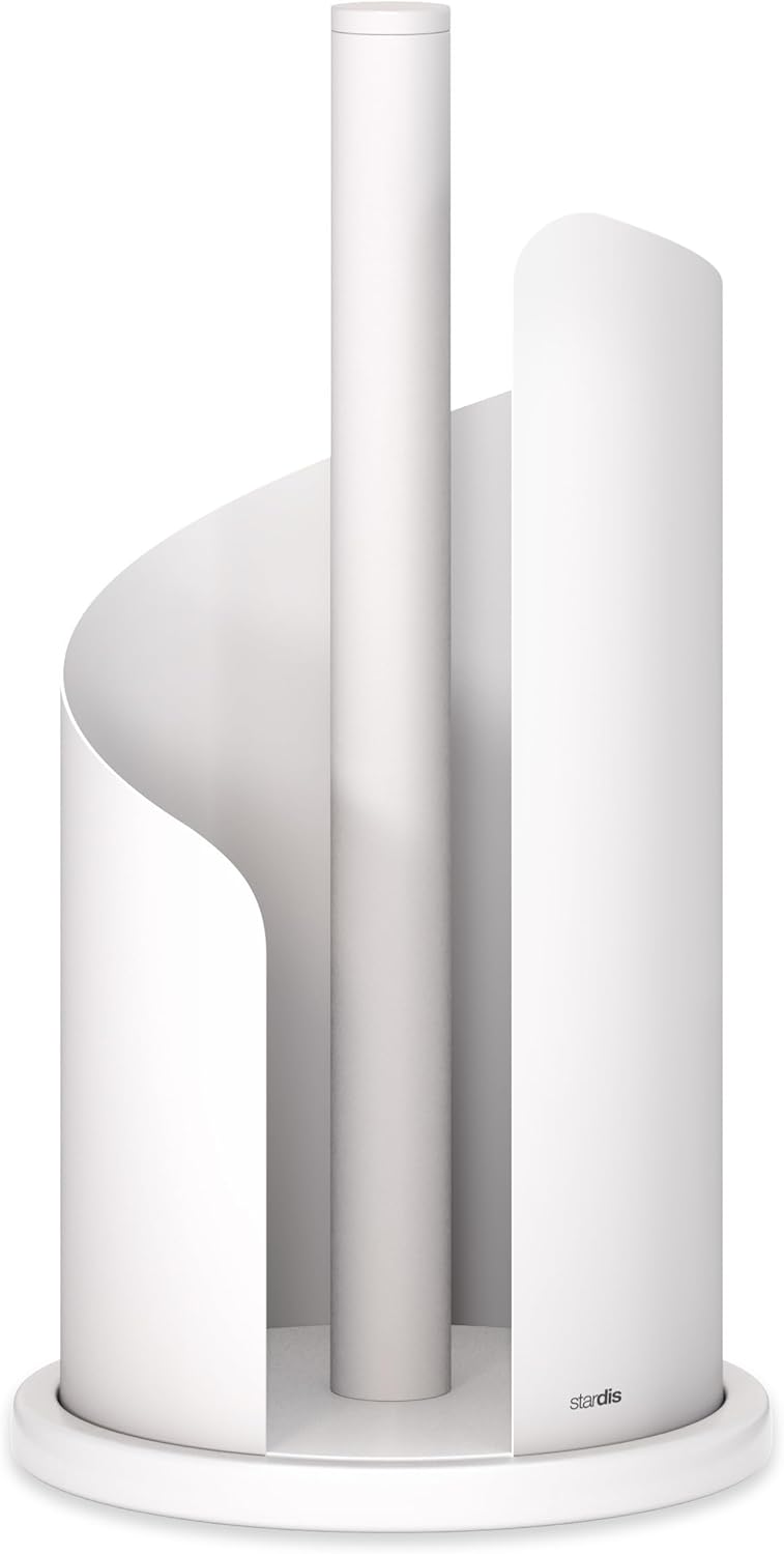 stardis Design Küchenrollenhalter Edelstahl matt H 30 Ø15 cm Rollenhalter Papierrollenhalter für Küc