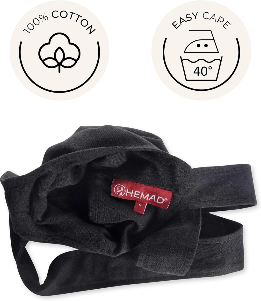 Umhänge -Tasche Klein - Baumwolle/Leinenlook Mittelalter Kleidung Schwarz, Schwarz