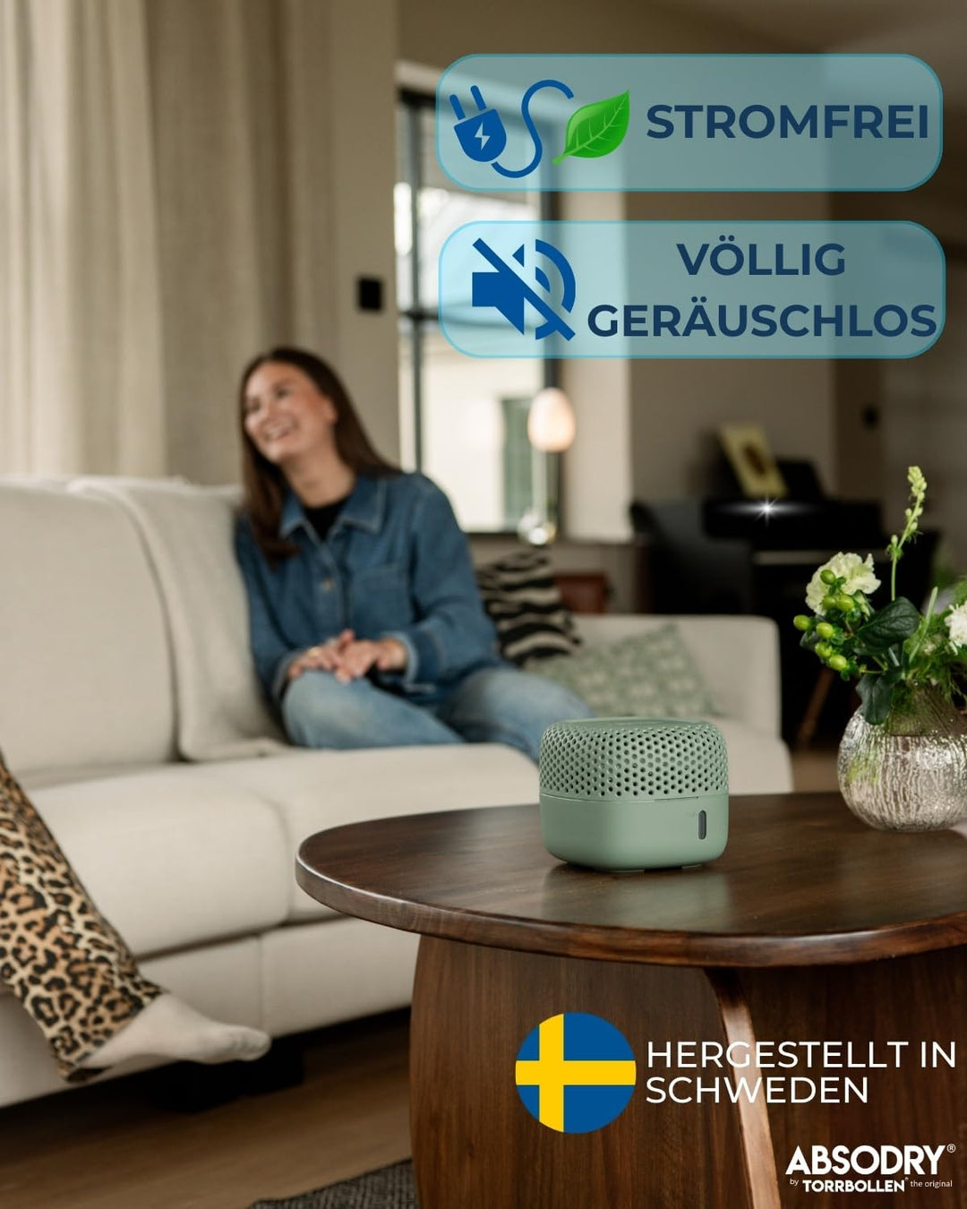 AbsoDry Duo Family - Luftentfeuchter Wohnung ohne Strom - für beste Luftqualität - Raumentfeuchter f