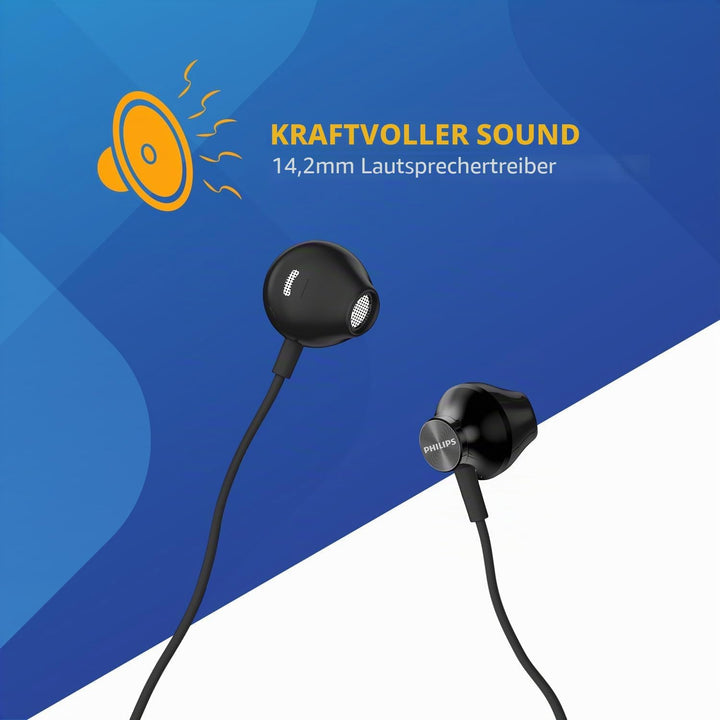Philips Taue101Bk/00 In-Ear-Kopfhörer Schwarz, Schwarz