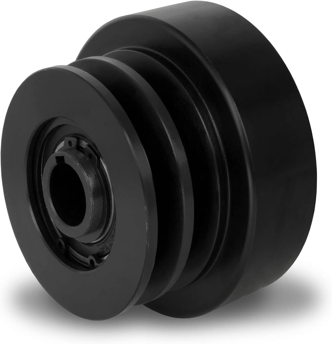 EBERTH Doppel Fliehkraftkupplung 25mm Welle für Doppelkeilriemen, 7mm Passfedernut, 58mm Keilriemenr