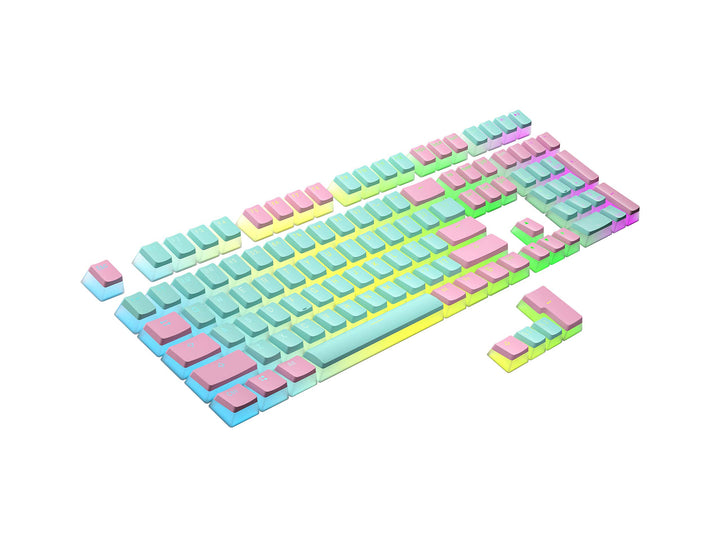 Ranked Pudding PBT-Tastenkappen | 112 Double Shot Transluzent ANSI US- und ISO-Layout | OEM-Profil f