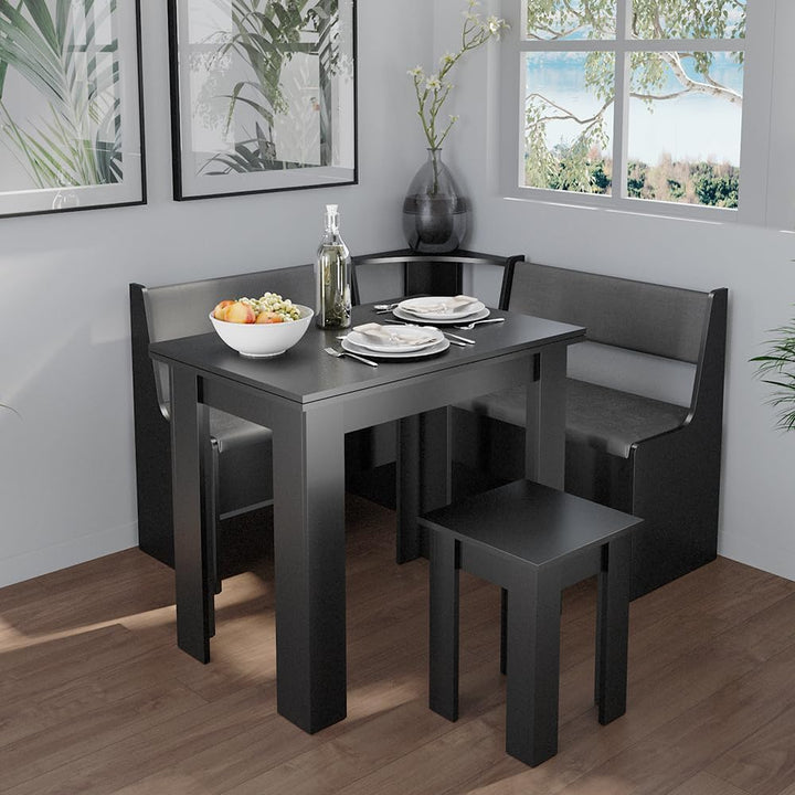 Vicco Esszimmer-Bank Roman, Bank für die Essecke, Schwarz, 76.6 x 41.5 cm Schwarz Bank 77 cm, Schwar