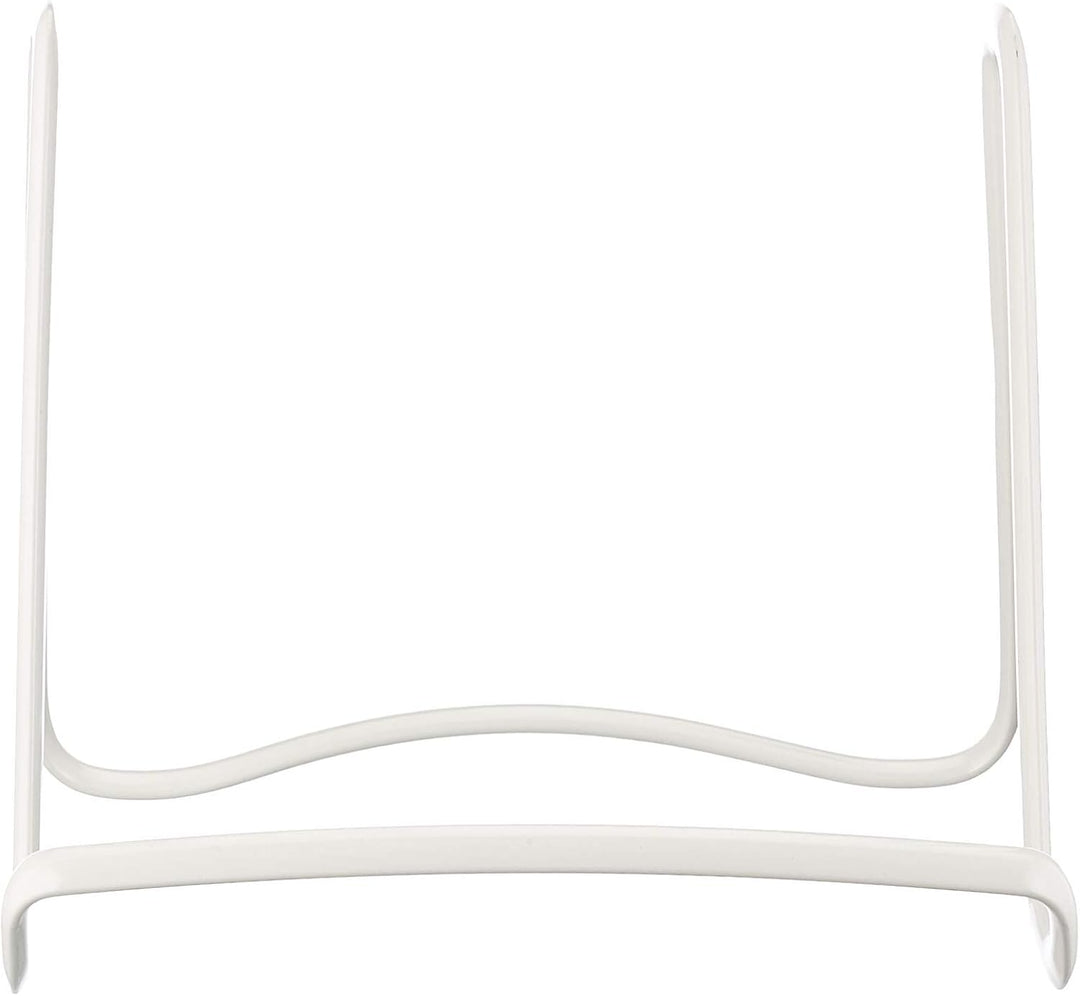 iDesign Metall-Buchständer, Kochbuchhalter, Dekoteller- und Fotohalter, Platzsparend, Weiss, weiss