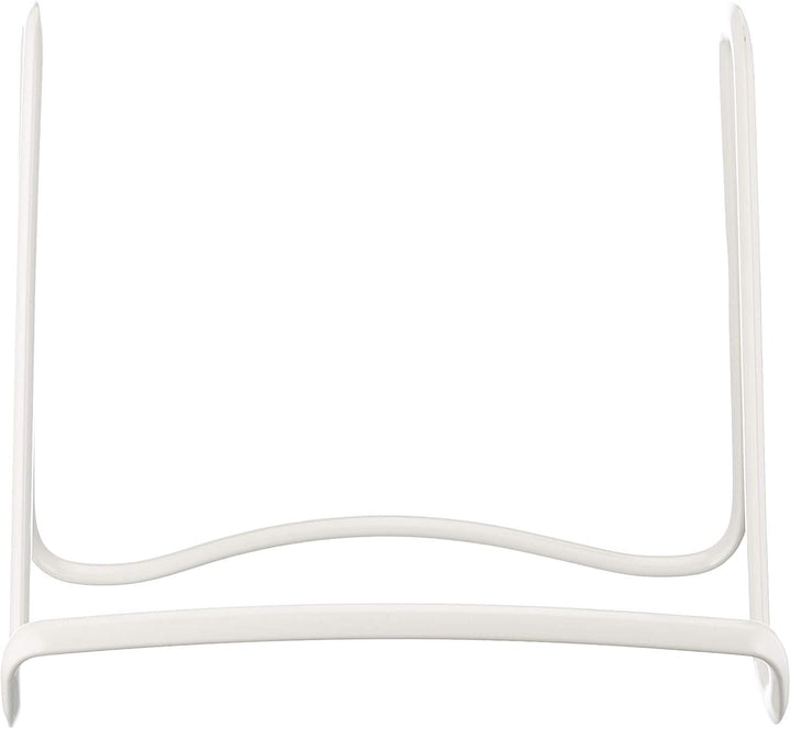 iDesign Metall-Buchständer, Kochbuchhalter, Dekoteller- und Fotohalter, Platzsparend, Weiss, weiss