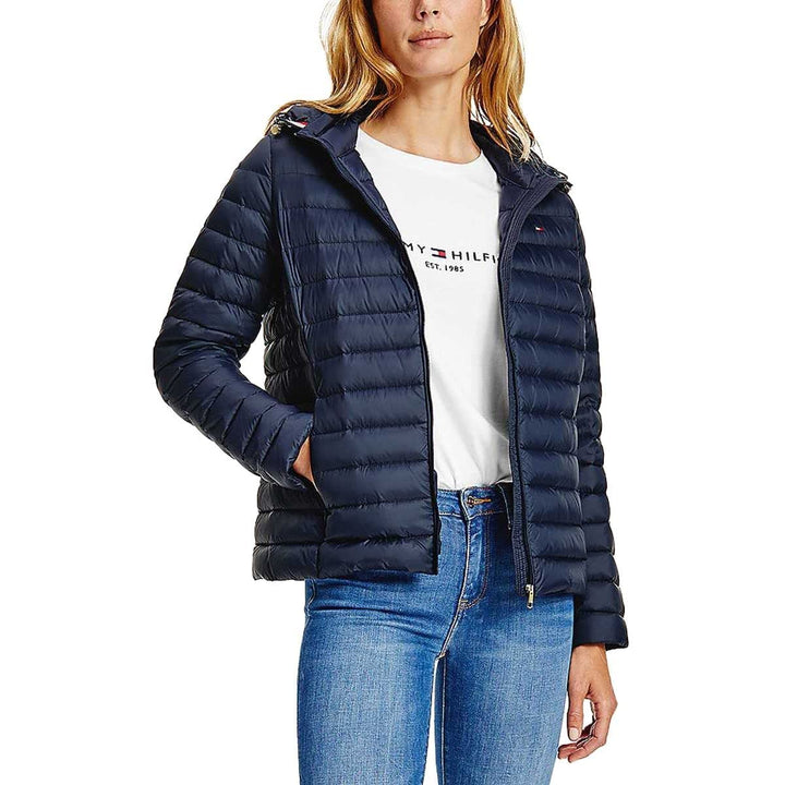 Tommy Hilfiger Damen Daunenjacke Heritage LW Down Jacket Leicht XXS Blau (Desert Sky), XXS Blau (Des
