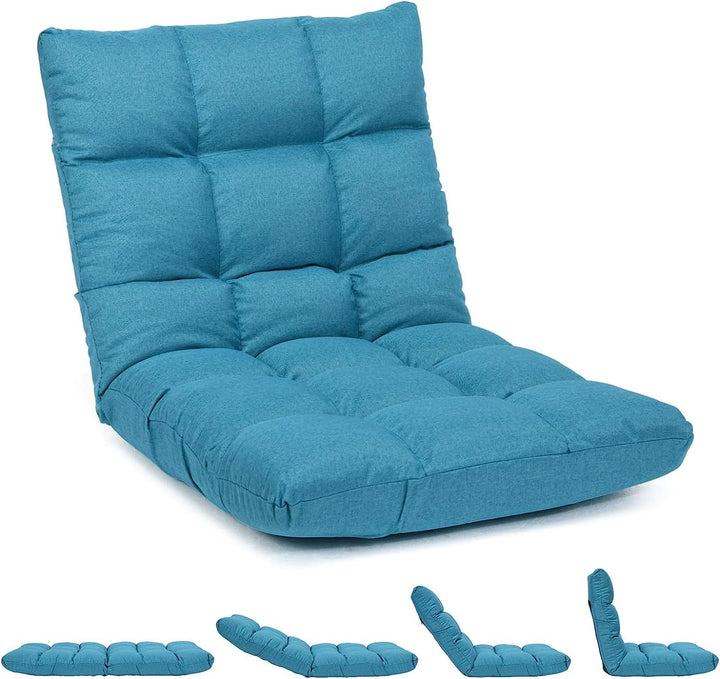 LIFEZEAL Bodenstuhl gepolstert, Bodensessel Bodensofa mit Verstellbarer Rückenlehne, Meditationsstuh