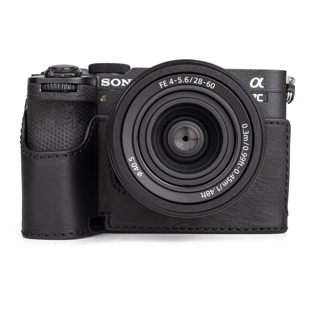 MUZIRI KINOKOO Alpha 7C II Hülle, Retro Stil Echtleder Tasche für Sony A7C II/Alpha 7C Mark II Kamer