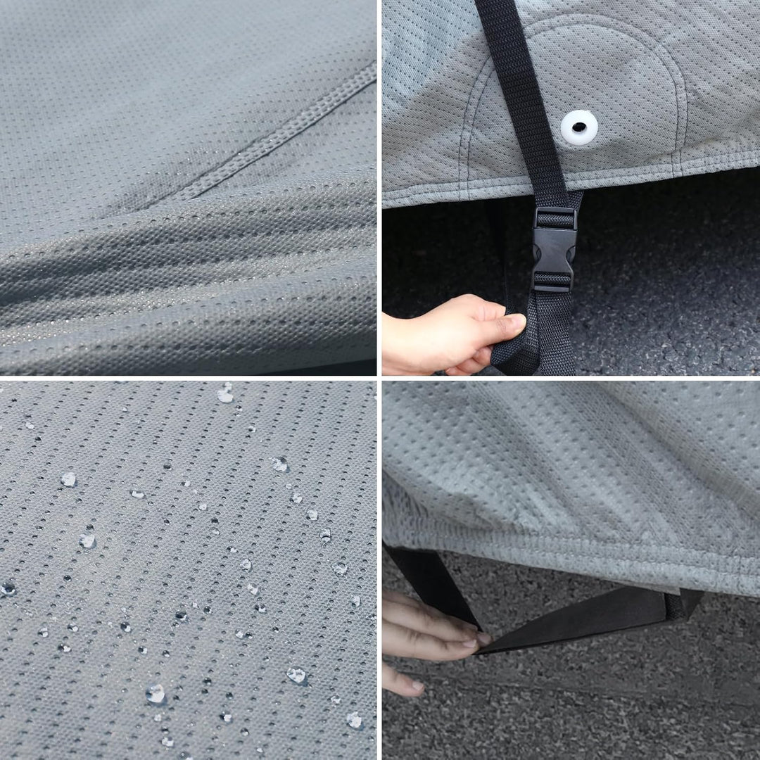 Leader Accessories Premium Autoabdeckung 5-lagig wasserdicht Ganzgarage wetterfest Autoabdeckplane U