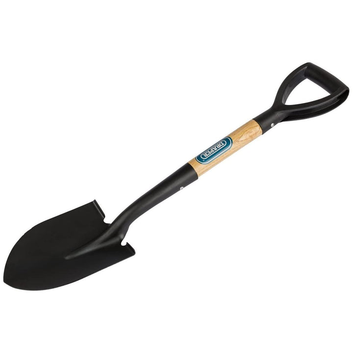 Draper 15072 Round Point Mini Shovel with Wood Shaft, 0 V, Black Runde Spitze, Runde Spitze