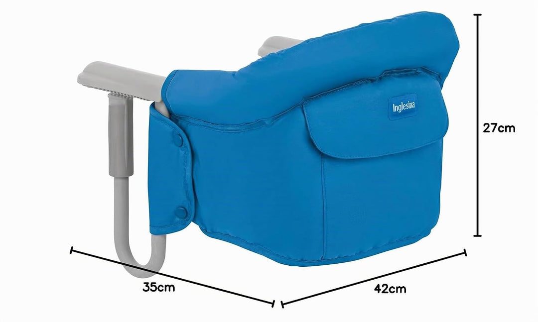 Inglesina Fast, Faltbarer Tischsitz, Hellblau (Light Blue), Einfach zu transportieren, Waschbar, Sic