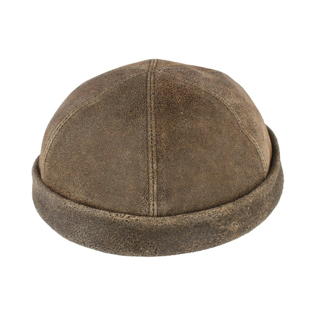 Bullani Docker-Cap Dockermütze Seemannsmütze aus 100% Leder – Made IN Germany – Bequem & Hautverträg