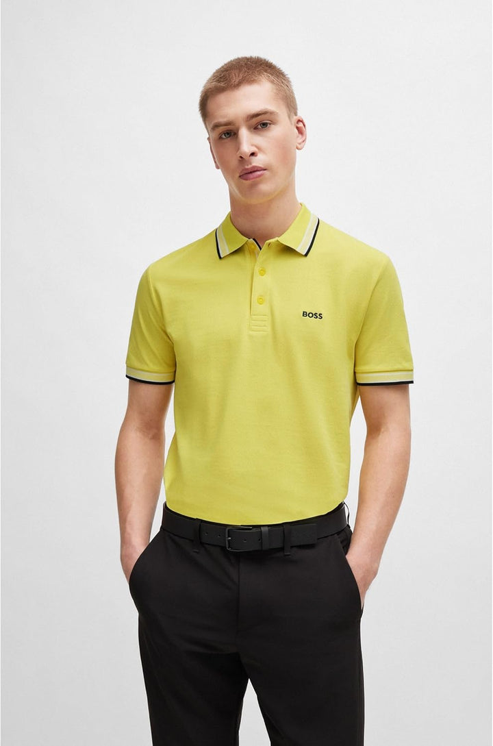 BOSS Herren Paddy Polo S Bright Yellow730, S Bright Yellow730