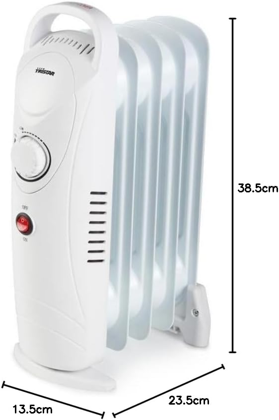 Tristar Elektroheizung Ölradiator KA-5103 5 Heizrippen 500 W, 5 Heizrippen 500 W