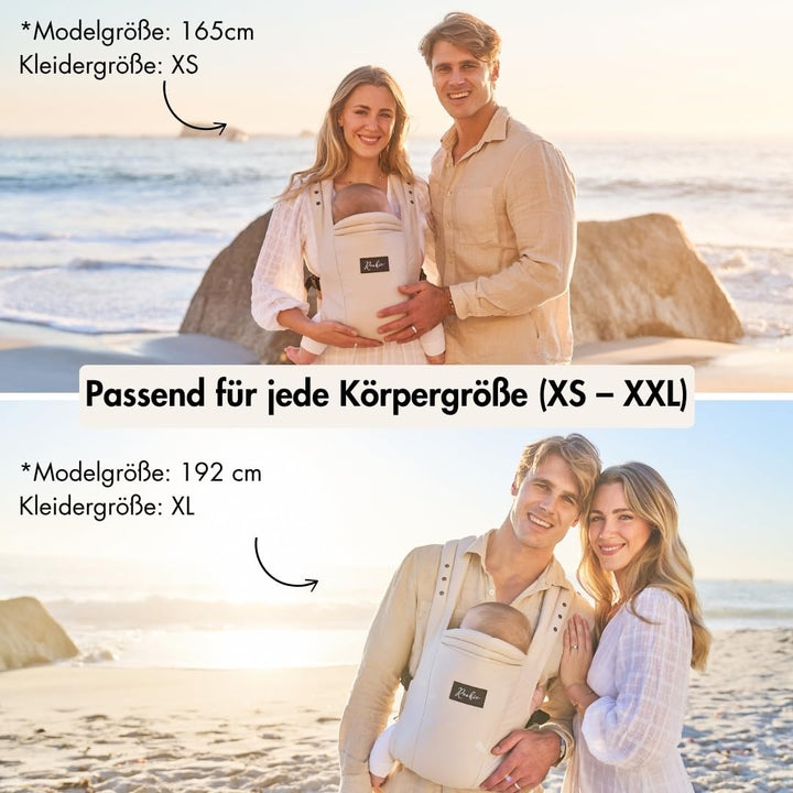 Rookie Babytrage ab Geburt - Ergonomisch, Bequem, Bio-Stoffe - Premium Elite Design - Baby Trage sch