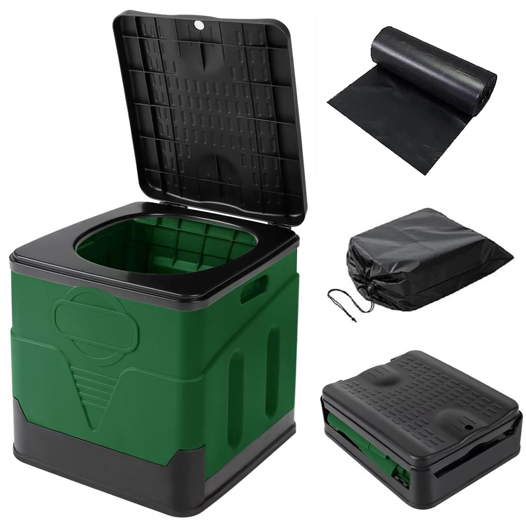 FIAMER Camping Toilette folding toilet camping toilet with lid mobile toilet with lid split toilet o
