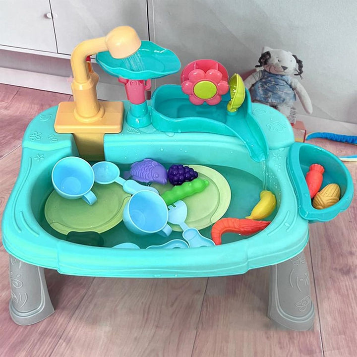 Spielspüle mit fliessendem Wasser – Spülmaschine Spielzeug mit fliessendem Wasser | schwimmendes Spi